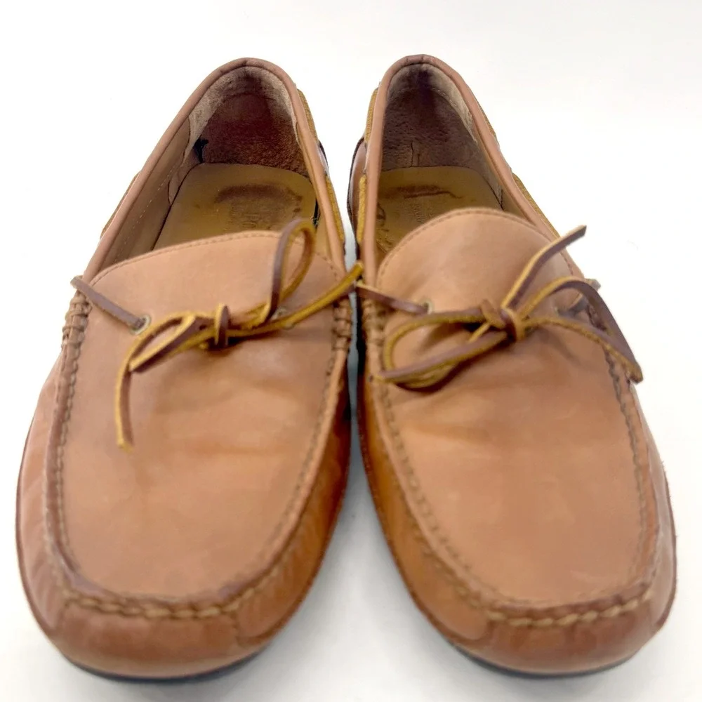 Polo Ralph Lauren Roberts Driving Loafers Mens 11D Tan Brown Leather Slip On